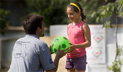 Part of the social project in Romania involved allowing the children of seriously ill parents to enjoy several hours of carefree fun.